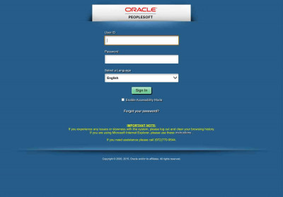 Oracle PeopleSoft Sign-in Oracle PeopleSoft Sign-in