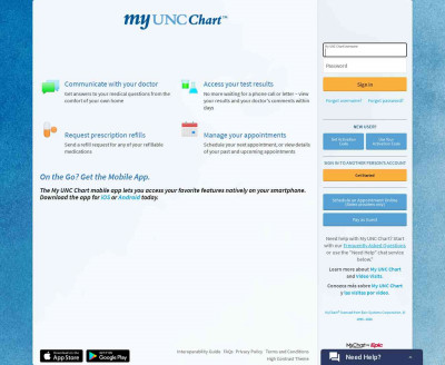 My UNC Chart - Login Page My UNC Chart - Login Page