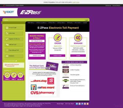 E-ZPass® Virginia: Home E-ZPass® Virginia: Home