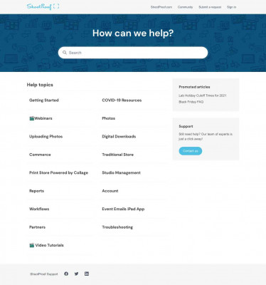 Account - ShootProof Support Account - ShootProof Support