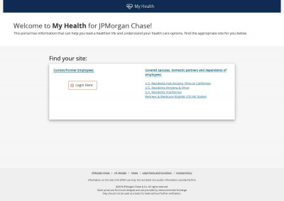 SSO Login Page - MyHealth - JPMorgan Chase SSO Login Page - MyHealth - JPMorgan Chase
