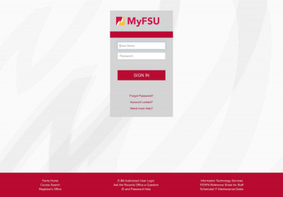 MyFSU Login MyFSU Login