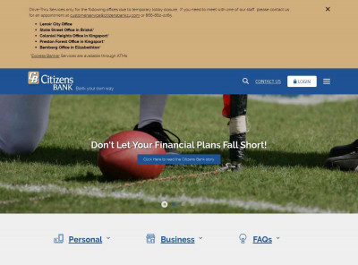 CITIZENS BANK | TENNESSEE: HOME CITIZENS BANK | TENNESSEE: HOME