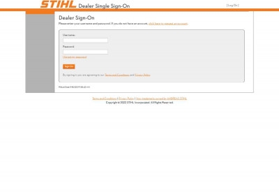 STIHL Dealer Single Sign-On STIHL Dealer Single Sign-On