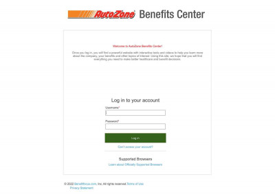 AutoZone Benefits Center | Login AutoZone Benefits Center | Login