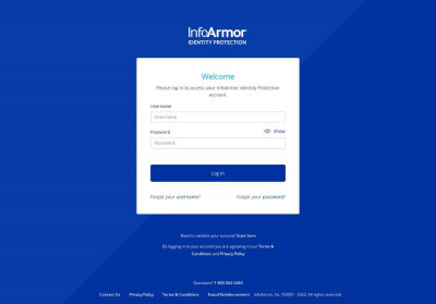 Secure Login - PrivacyArmor by InfoArmor Secure Login - PrivacyArmor by InfoArmor