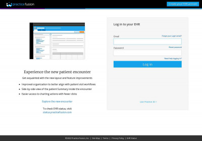 Practice Fusion: Log in to your EHR account and start charting Practice Fusion: Log in to your EHR account and start charting
