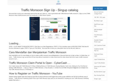 Traffic Monsoon Sign Up - Singup catalog Traffic Monsoon Sign Up - Singup catalog