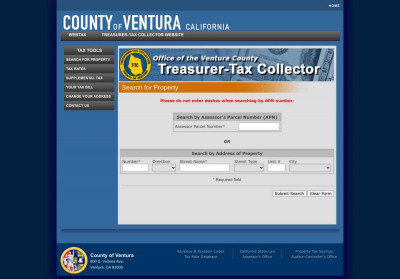 County of Ventura - WebTax - Search for Property County of Ventura - WebTax - Search for Property