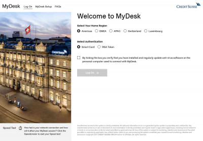 Credit Suisse - Welcome to MyDesk Credit Suisse - Welcome to MyDesk