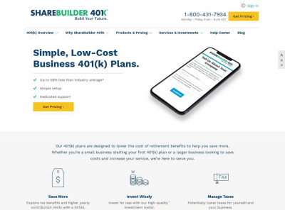 ShareBuilder 401k: The Simple, Low Cost Business 401k Plan ShareBuilder 401k: The Simple, Low Cost Business 401k Plan