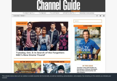Channel Guide Magazine - a monthly TV magazine Channel Guide Magazine - a monthly TV magazine