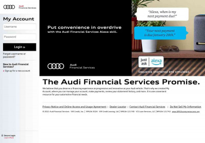 Audi Financial Services -- My Audi Financial Services Account Audi Financial Services -- My Audi Financial Services Account