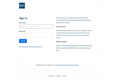 BCIT: Sign in BCIT: Sign in