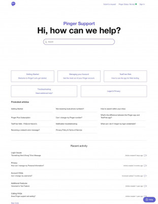 Pinger help TextFree Web FAQs & How To's - Zendesk Pinger help TextFree Web FAQs & How To's - Zendesk