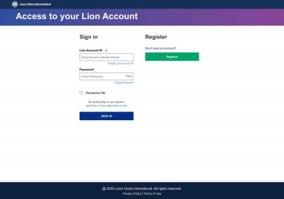 Lion Account - Lions Clubs International Lion Account - Lions Clubs International