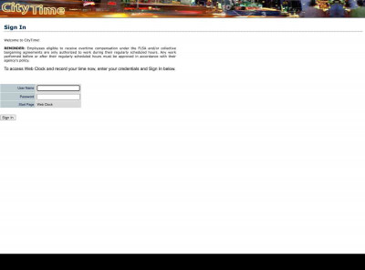 CityTime Login Page CityTime Login Page