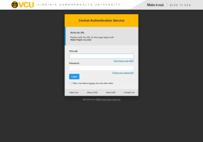 VCU login screen - VCU Central Authentication Service VCU login screen - VCU Central Authentication Service