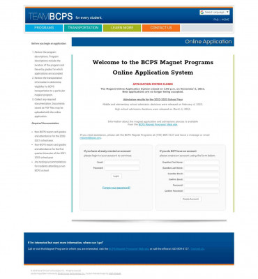 Login - BCPS Magnet Programs Login - BCPS Magnet Programs