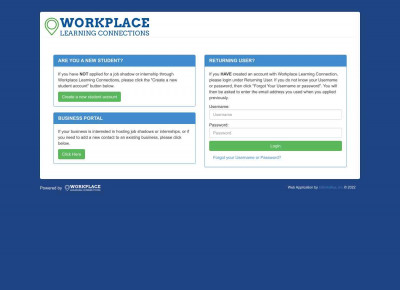 Workplace Learning Connection: Login Workplace Learning Connection: Login