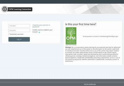 Forgotten password - OPM Learning Connection Forgotten password - OPM Learning Connection