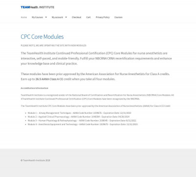User Account - TeamHealth Institute User Account - TeamHealth Institute