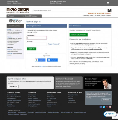 Login - Micro Center Insider Account Login - Micro Center Insider Account