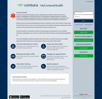 Patient Portal - Mycenturahealth Login Patient Portal - Mycenturahealth Login