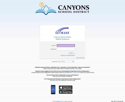 Login - Powered by Skyward - Canyons School District Login - Powered by Skyward - Canyons School District