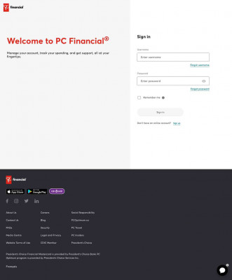 PC Financial: Login PC Financial: Login