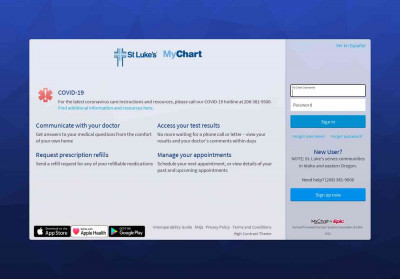 myChart - Login Page - St. Luke's - Idaho and Eastern Oregon myChart - Login Page - St. Luke's - Idaho and Eastern Oregon