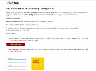 Login - USC Viterbi School of Engineering Login - USC Viterbi School of Engineering