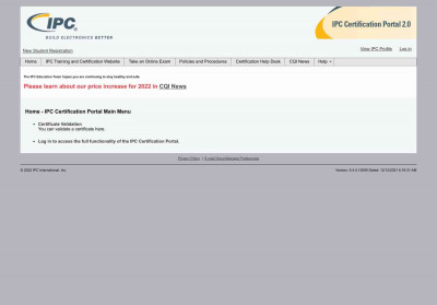 IPC Certification Portal IPC Certification Portal