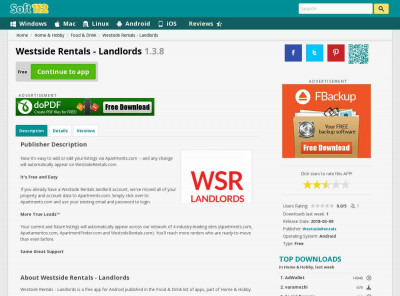 Westside Rentals - Landlords 1.3.8 Free Download Westside Rentals - Landlords 1.3.8 Free Download