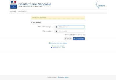Gendarmerie Nationale - Portail d'authentification grand public Gendarmerie Nationale - Portail d'authentification grand public