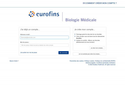 Eurofins: Se connecter Eurofins: Se connecter