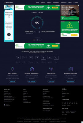 Speedtest d'Ookla – le test de vitesse de connexion global Speedtest d'Ookla – le test de vitesse de connexion global