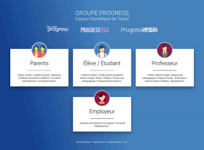 Espace Parents - ENT du Groupe Progress Espace Parents - ENT du Groupe Progress