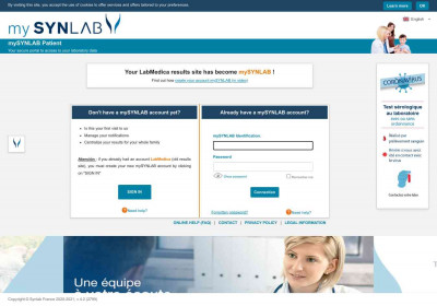 Votre site de résultats LabMedica est devenu mySYNLAB Votre site de résultats LabMedica est devenu mySYNLAB