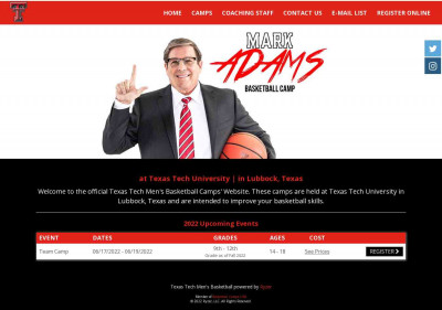 Texas Tech Men's Basketball Camps | Lubbock, Texas Texas Tech Men's Basketball Camps | Lubbock, Texas